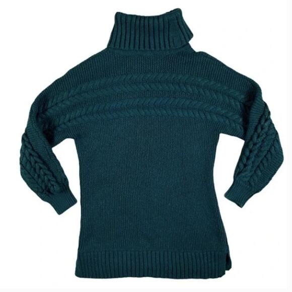 Vera Wang Dark Green Turtleneck Sweater - Picture 2 of 3